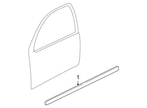 Exterior Trim - Front Door for 2005 Volkswagen Jetta #0