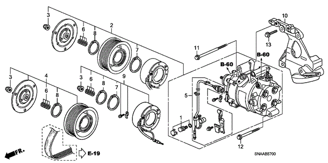 BODY / AIR CONDITIONING/A/C AIR CONDITIONER (COMPRESSOR) (1.8L) for 2009 Honda CIVIC SEDAN #1