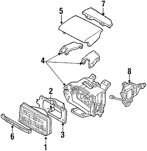 Electrical/Headlamp Components for 1989 Nissan 300ZX #2