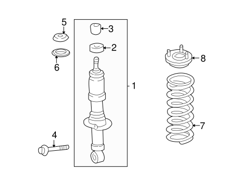 FRONT SUSPENSION/STRUTS & COMPONENTS for 2001 Toyota Sequoia #2