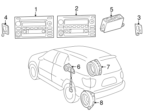 BODY/SOUND SYSTEM for 2001 Toyota Sequoia #1
