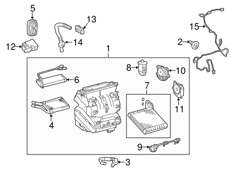 HVAC/EVAPORATOR & HEATER COMPONENTS for 2016 Toyota Prius V #1