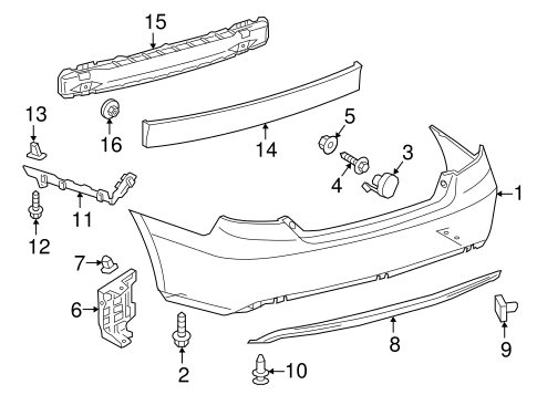 BODY/BUMPER & COMPONENTS - REAR for 2016 Toyota Camry #1