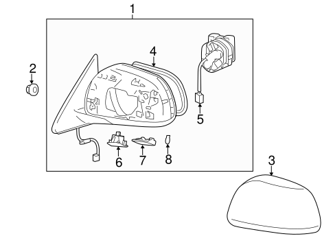 BODY/OUTSIDE MIRRORS for 2012 Toyota Highlander #1