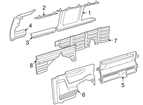 Savana 3500 INTERIOR TRIM - SIDE PANELS 2