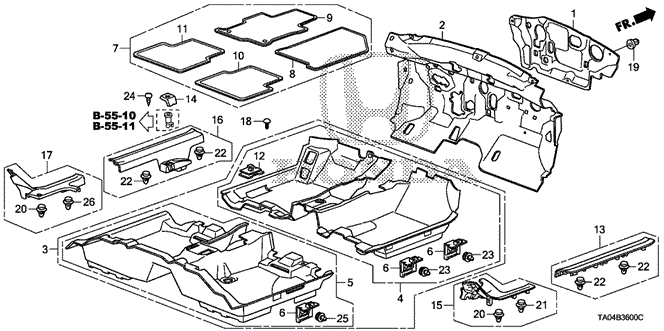 Interior/Bumper/Floor Mat for 2009 Honda ACCORD SEDAN #1