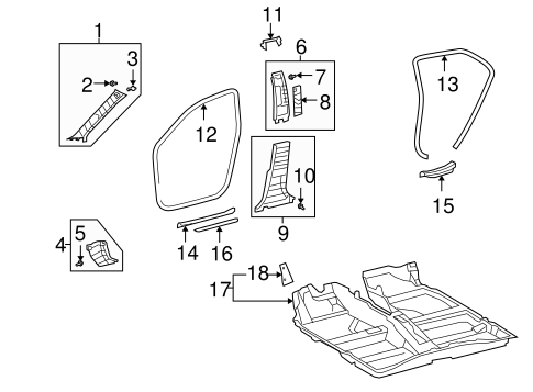 BODY/INTERIOR TRIM - PILLARS for 2013 Toyota Corolla #1