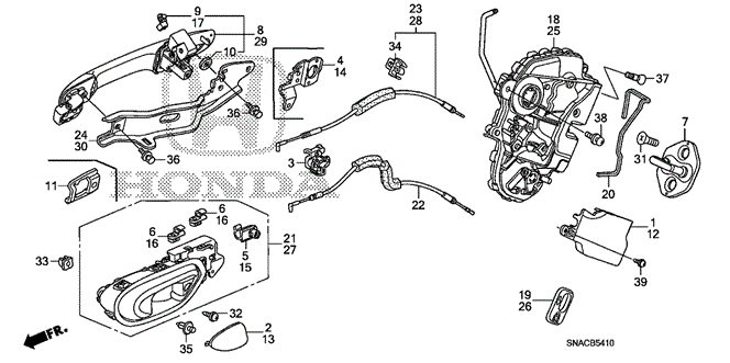 BODY / AIR CONDITIONING/REAR DOOR LOCKS - OUTER HANDLE for 2011 Honda CIVIC SEDAN #1