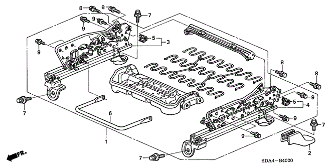 Interior/Bumper/Front Seat Components (R.) (Manual Seat) (1) for 2003 Honda ACCORD SEDAN #1