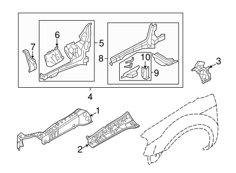 Body/Structural Components & Rails for 2007 Ford Five Hundred #1