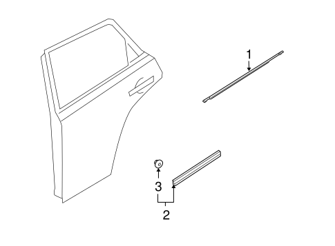 Exterior Trim - Rear Door for 2007 Infiniti FX35 #0