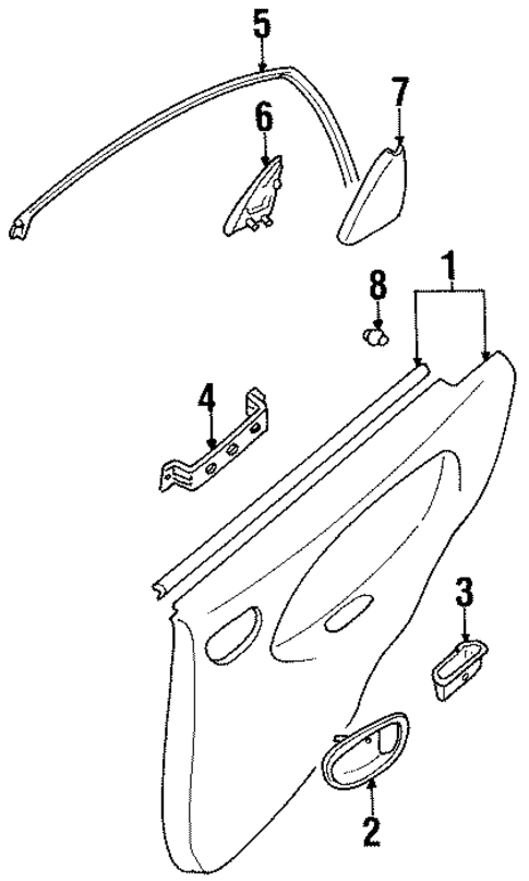 Metro INTERIOR TRIM - REAR DOOR
