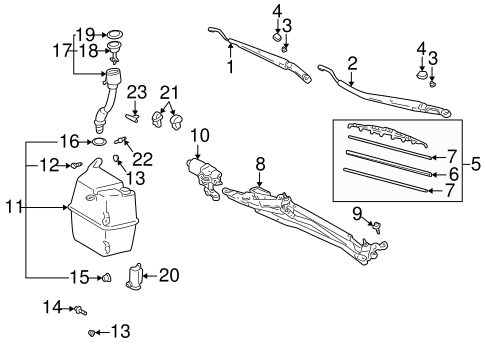 ELECTRICAL/WIPERS for 2004 Toyota Celica #1