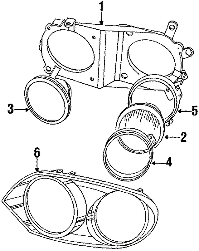 XJS HEADLAMP COMPONENTS