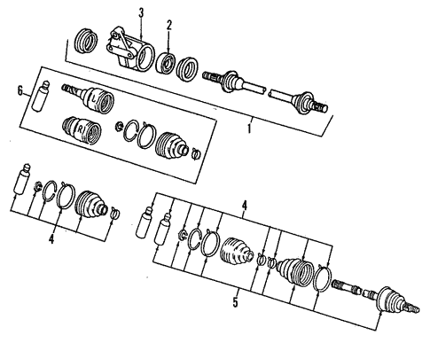 Axle Shafts & Joints for 1993 Ford Probe #0