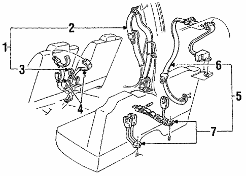 Front Seat Belts for 1989 Lincoln Continental #0