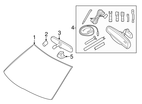Body/Glass - Windshield for 2010 Ford Edge #1