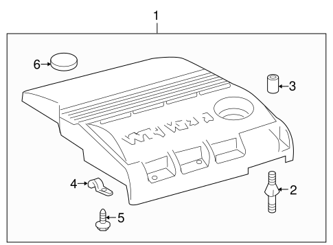 ENGINE/ENGINE APPEARANCE COVER for 2007 Toyota Sienna #1