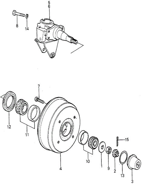 CHASSIS/REAR BRAKE DRUM for 1981 Honda ACCORD HATCHBACK #1