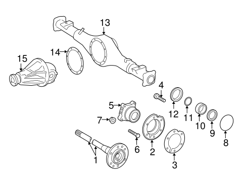 REAR SUSPENSION/AXLE & DIFFERENTIAL for 2014 Toyota Tundra #1