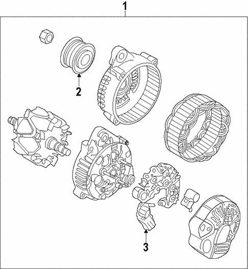 Alternator for 2015 Hyundai Santa Fe Sport #1