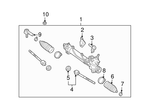 STEERING/STEERING GEAR & LINKAGE for 2006 Toyota Highlander #2