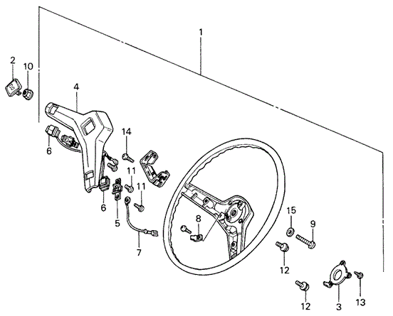 CHASSIS/STEERING WHEEL (2) for 1981 Honda CIVIC HATCHBACK #1