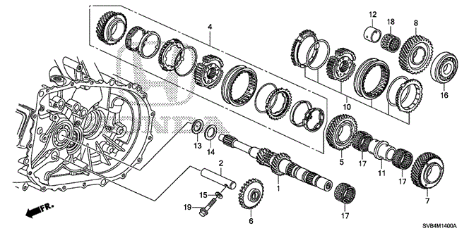 TRANSMISSION - MANUAL/MT MAINSHAFT (2.0L) (KA) for 2010 Honda CIVIC COUPE #1
