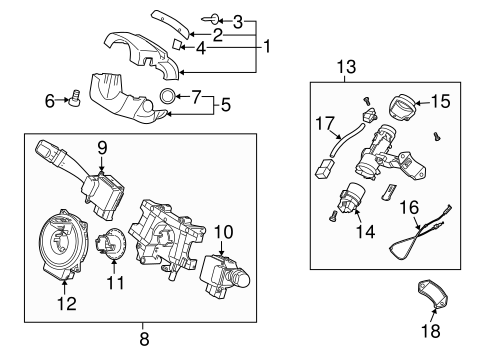 Shroud, Switches & Levers for 2007 Kia Spectra #0