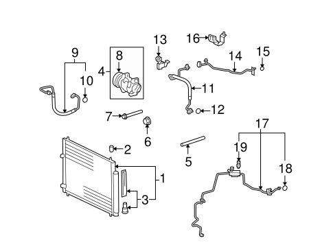 HVAC/CONDENSER, COMPRESSOR & LINES for 2014 Scion xB #1