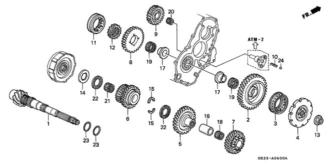 TRANSMISSION - AUTOMATIC/AT COUNTERSHAFT for 1992 Honda CIVIC HATCHBACK #1