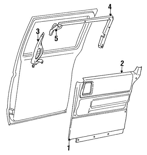 Interior Trim - Side Door for 1991 Chrysler Town & Country #0