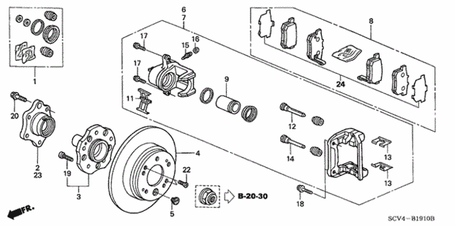 Rear Brake (Disk) for 2006 Honda Element #0
