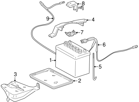 ELECTRICAL/BATTERY for 1998 Toyota Corolla #1