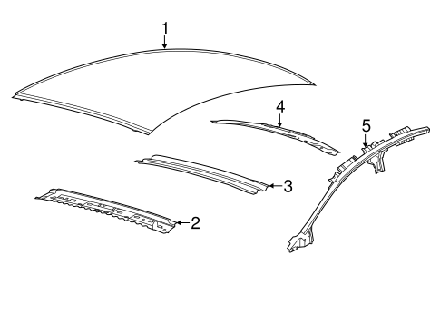 Roof & Components for 2019 Ford Fusion #1