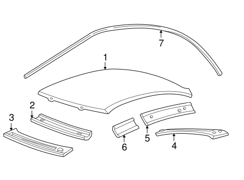 Roof & Components for 2004 Lincoln LS #0