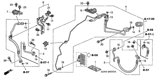BODY / AIR CONDITIONING/A/C HOSES - PIPES for 2006 Honda ACCORD COUPE #1