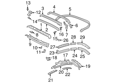 Body/Frame & Components for 2002 Toyota Solara #1