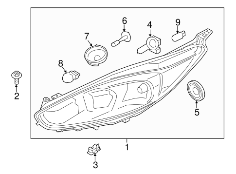 Electrical/Headlamp Components for 2017 Ford Fiesta #1