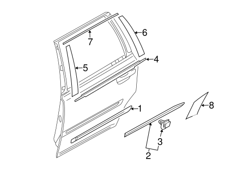 XC90 EXTERIOR TRIM - REAR DOOR 2
