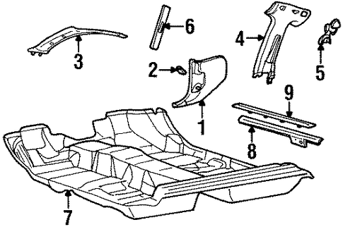 Cougar INTERIOR TRIM - PILLARS