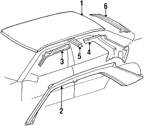 Roof & Back Glass for 1987 Mercedes-Benz 260 E #0