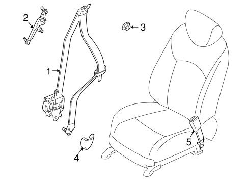 Front Seat Belts for 2013 Infiniti FX50 #0