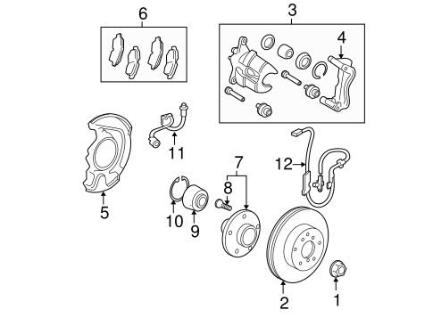 BRAKES/FRONT BRAKES for 2009 Toyota Corolla #1
