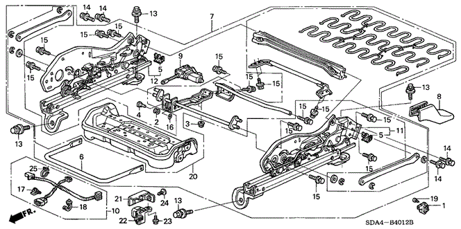 Interior/Bumper/Front Seat Components (L.) (Power Height) for 2004 Honda ACCORD SEDAN #1