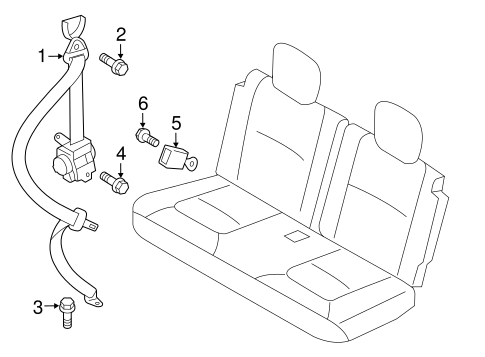 ELECTRICAL/REAR SEAT BELTS for 2012 Scion iQ #1