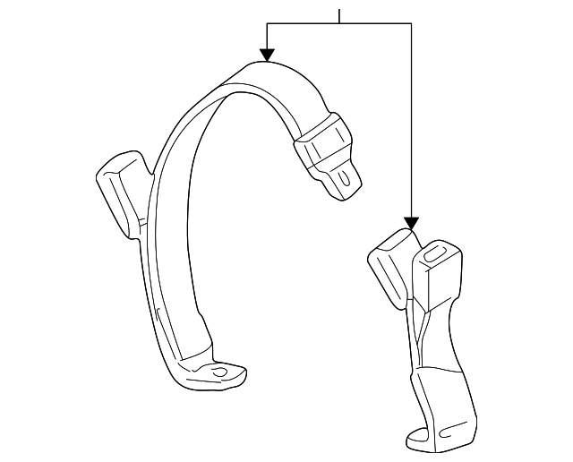 4F1Z7460045AAA Деталь CENTER SEAT BELT, LEFT
