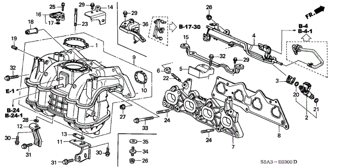 ENGINE/INTAKE MANIFOLD for 2004 Honda CIVIC COUPE #1