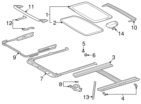 BODY/SUNROOF for 1998 Toyota Corolla #1