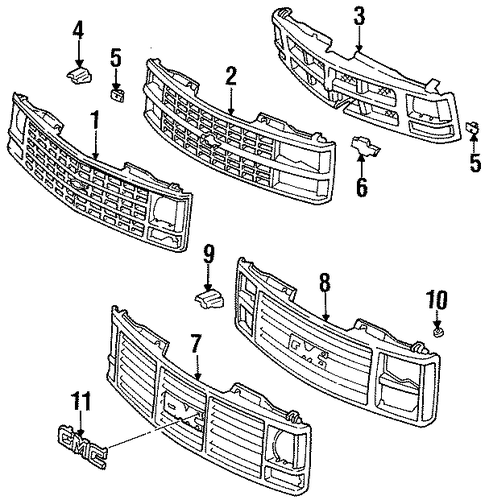 C2500 Pickup GRILLE & COMPONENTS